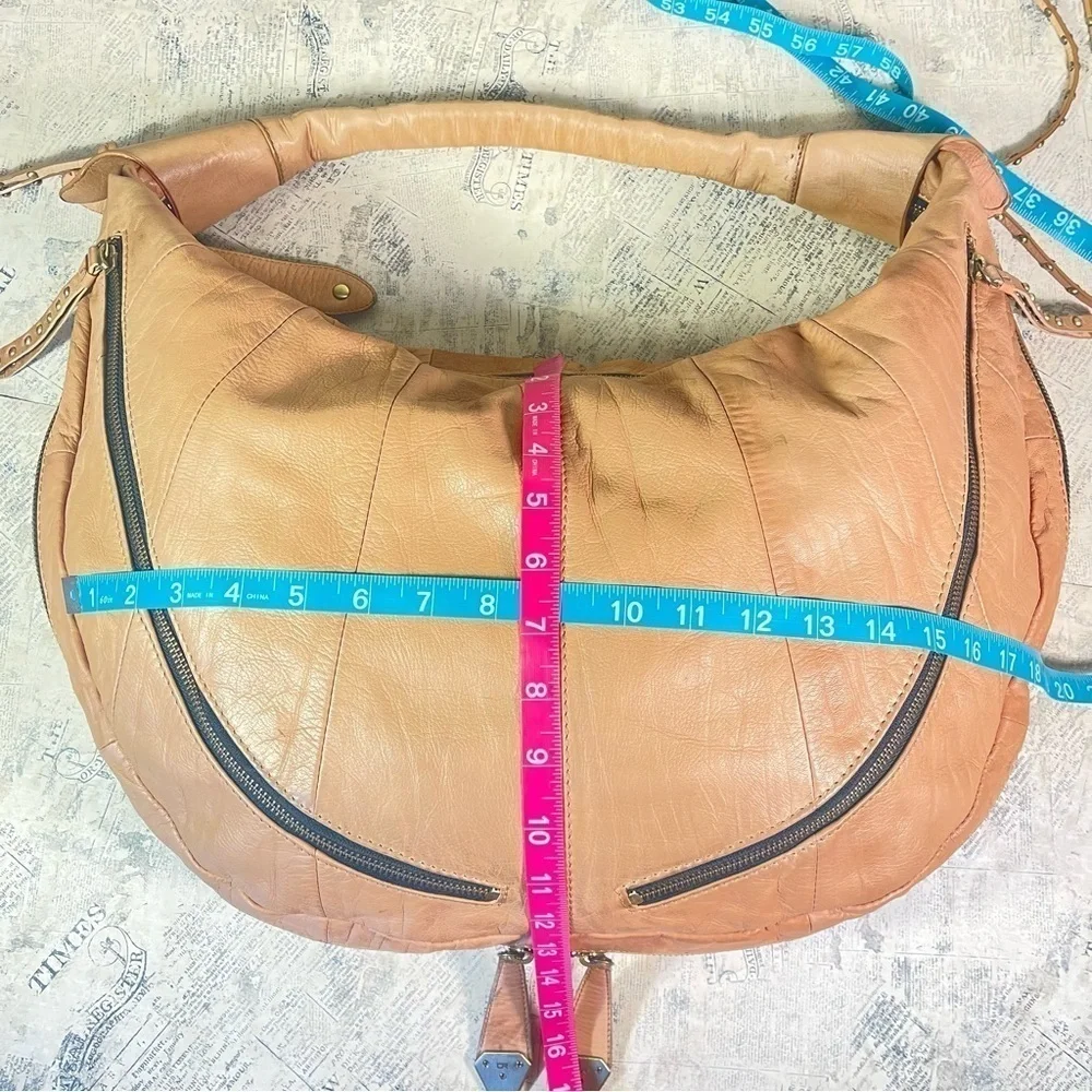 orYANY Jasmine Hobo Genuine Pebbled Leather Shoulder Bag Slouchy Designer Purse
